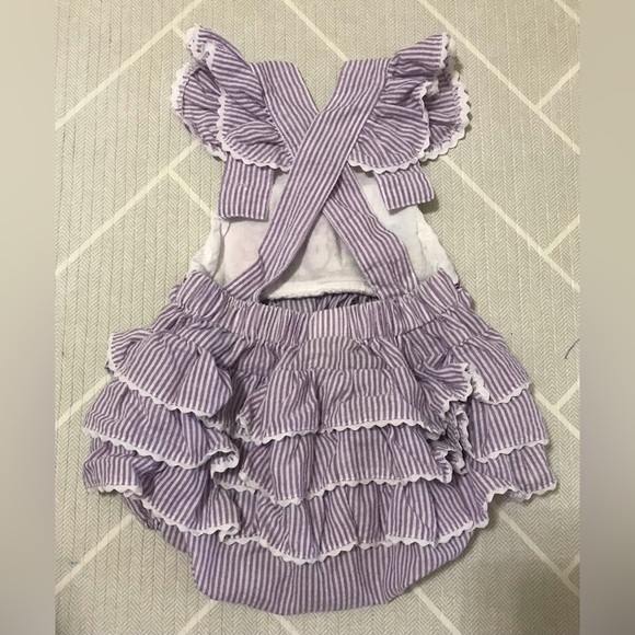 LIL CACTUS purple striped bunble girl's size 12-18M - Picture 6 of 9